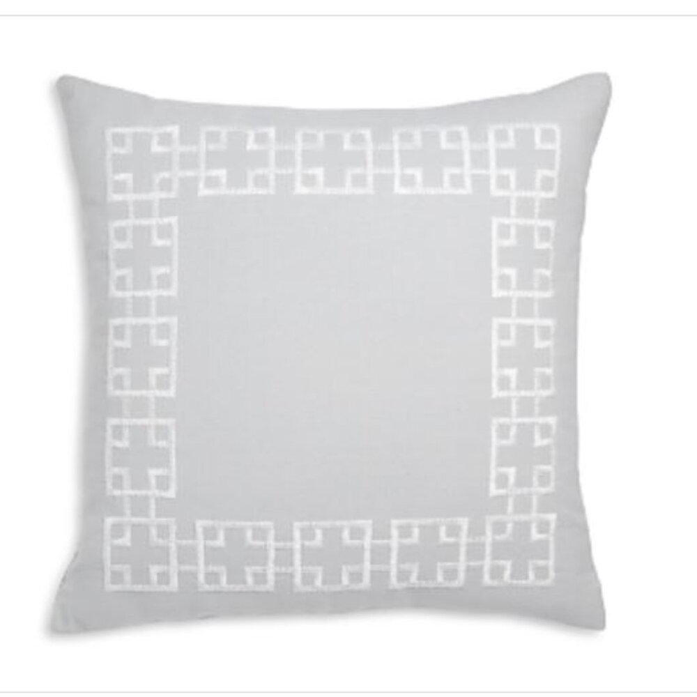 Sky Greek Key Decorative Pillow - Exclusive